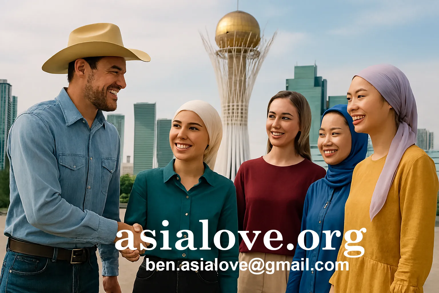 Beautiful woman in Kazakhstan