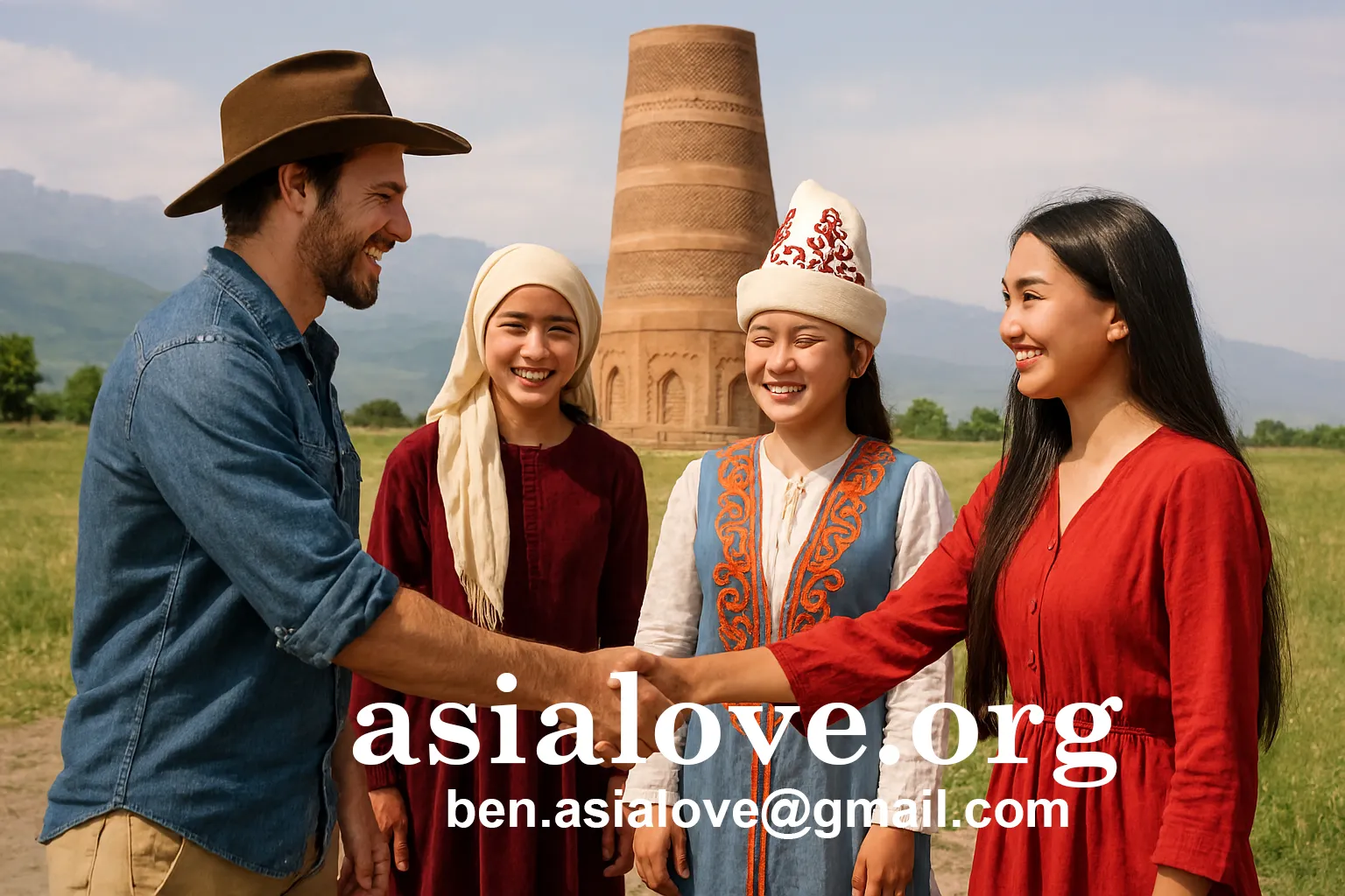 Beautiful woman in Kyrgyzstan